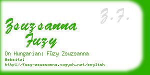 zsuzsanna fuzy business card